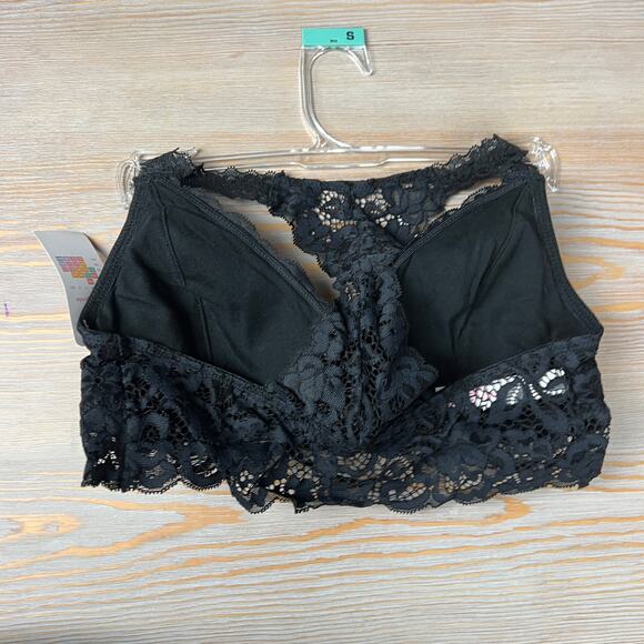 Xhilaration Black Push-Up Racerback Lace Bralette - Size Small - NWT - Picture 3 of 7